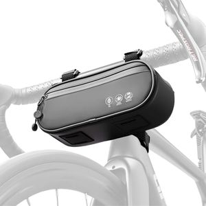 OFFBONDAGE Bike Handlebar Bag Waterproof with Large Reflective Area, Front Bike Frame Bag Bicycle Accessories for Gravel Mountain Road Cycling