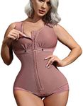 M MYODRESS Fajas Colombianas Tummy Tuck Compression Garment for Women Waist Trainer Postpartum Shapewear, Brown-a, Small