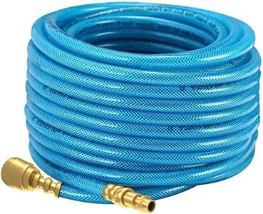 Manguera de aire comprimido de 15 metros, conexión fácil y rápida, compresor de 15 bar, conexión de 1/4 pulgadas, reforzada, conexión flexible, resistente a las vibraciones y a la corrosión