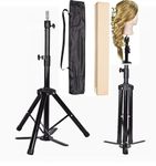 D-DIVINE Adjustable Mannequin Head Tripod Stand Salon Hair Hairdressing Training Display Stand Holder Dummy Wig Head Tools Accessories.,Pack of 1