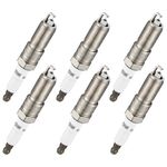 BDFHYK Iridium Spark Plugs LZTR5AGP Compatible with Jeep Wrangler Dodge Caravan Grand Caravan Chrysler Pacifica Town & Country Voyager Volkswagen Routan 3.3L 3.8L V6 Replacement for 3381 Set of 6