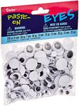 Darice 200-Piece Variety Pack of Round Eyes, Black and White