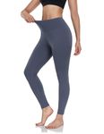 HOFISH Workout Leggings for Women High Waisted Tummy Control Yoga Pants for Gym, Running, and Fitness One Pack Grey Large