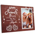 Friends Photo Frame Gifts for Her/He, 4x6 Inch Natural Wooden Friendship Picture Frames, Birthday Graduation Present for Women Friend BFF Bestie Sister Women Female Girls