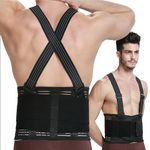 Neotech Care Adjustable Back Support Belt with Removable Braces (Black, Size S)