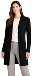 State Cashmere Long Sweater Cardigan Women 100% Pure Cashmere Cardigan with Pockets Cashmere Cardigans for Women (Black, Medium)