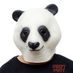 CreepyParty Panda Mask Latex Realistic Animal Full Head Masks for Halloween Costume Party Carnival Cosplay