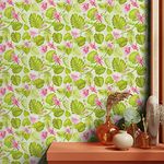 Asian Paints ezyCR8 Tropical Flair Multicolor Pink Self-Adhesive Peel-Stick Wallpaper, DIY Wall Sticker for Home & Office, Easy Application & Removal, PVC Coated & Water Resistant Surface-45 x 500 cm