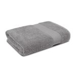 Trident 100% Cotton Towels for Bath | Towels for Bath Large Size | Trident Bath Towel - Soft & Absorbent | 450 GSM | 1 Piece Bath Towel for Men/Women | Urban Comfort | 70 cms x 140 cms - Charcoal