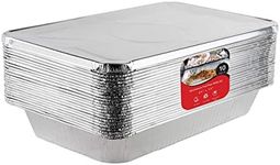 21x13 Aluminum Pans Durable Full Size Deep Aluminum Foil Roasting & Steam Table Pans - Deep Pan for Catering Large Groups - Disposable Pans Great for Cooking, Heating, Storing, Prepping Food