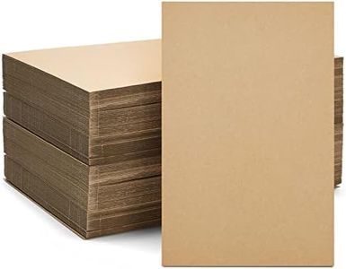 50-Pack Large Corrugated Cardboard Sheets, 11x17-Inch Flat Packaging Inserts Pads for Mailers, Shipping, Packing, Mailing, Arts and Crafts, DIY Projects (2mm Thick)