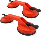 Incutex 2X Double Suction Pads, Heavy Duty Dual Suction Cups Glass Lifter Sucker, 220 pounds Lifting Capacity Each – Orange