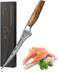 Musifan Fillet Knife 7 Inch, Precision Boning Knife for Efficient Meat Cutting and Boning， Boning Knife in high Carbon Steel