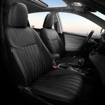 RAV4 Seat Covers for Toyota RAV 4 2013 2014 2015 2016 2017 2018 Gas XLE Limited Platinum Adventure& SE 2016-2018 (not for LE & Hybrid) Faux Leather Car Seat Covers Full Set - Black