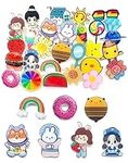 Cinvo 40 Pcs Acrylic Pins Bulk Decoration Cute Cartoon Pins Lapel Pin Set Locking Pins Backs Brooch Badge Bar Pins for Backpack Bags Clothing Jackets Hats Caps DIY Crafts(40 Assorted Styles)