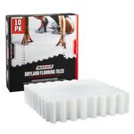 HockeyShot All-Star Dryland Flooring Tiles 10 Pack, 18x18, White - Build Your Own Year-Round Hockey Training Surface, Versatile, Durable, Easy Install, Made in Canada.