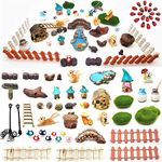 HYG Miniature Fairy Garden Accessories, Figurines, Landscape Set, Potted Horticulture Ornaments for Decoration