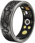 findtime Smart Ring Heart Rate Monitor Sleep Ring Fitness Tracker Blood Pressure Ring Blood Oxygen Step Counter Calories Pedometer Waterproof Health Retro Vintage Smart Rings for Men Women