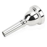 Trombone Mouthpiece, Copper Baritone and Bass Horn Mouthpiece Brass Instrument Accessories with Beautiful Sound Suitable for Beginners and Professional Players (Sliver)