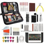 72 PCS Guitar Tool Kit for Set Up, Intonation Adjustment and Repair, Guitar Maintenance Kit for Guitar Bass Banjo and Ukulele, Guitar Gift for Guitar Enthusiast