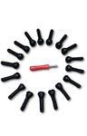 Free Core Valve 1Pcs with Rubber Tire Valve 100 Pieces Tubeless Tire valves Stem TR 414 (Rubber) valves for Car and Bike with Free Core Valve 1Pcs