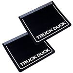 TRUCK DUCK® Universal Mud Flaps Splash Flaps Set 45 x 35 cm Black for Truck Trailer Trailer Transporter Rear Front