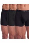 Van Heusen Men Boxer Briefs - 100% Combed Cotton - Pack of 3 - Anti Bacterial, Colour Fresh, Quick Dry_10031_Anthramel, Pureblack,Purebla_L