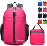 Ultra Lightweight Packable Backpack Packable Daypack for Travel Hiking Camping Outdoor Water Resistant ltralight Packable Daypack Ultralight Backpack for Women Men,Pink