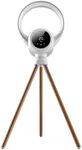 U ULTTY Bladeless Fan with Ambient Light, Quiet Tripod Standing Fan, Smart Home Compatible with TUYA/Siri/Alexa/Google Home, 90° Tilt, 9 Speed, Timer,Ideal for Living Room, Bedroom