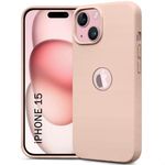 TheGiftKart Genuine Liquid Silicone Back Cover Case for iPhone 15 | Soft Micro-Fibre Lining Inside | Camera Protection Bump | Shockproof Back Cover Case for iPhone 15 (Silicone, Pink)