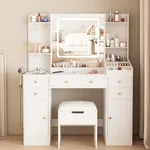 Vabches Vanity Desk with Lights, Ma