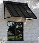 Beauty-Mark H22-At-4K Awntech's 4-Feet Houstonian Metal Standing Seam Awning Black