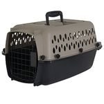 Petmate Vari Kennel Heavy-Duty Dog Travel Crate No-Tool Assembly, 19" Long, 1-10 lb, Taupe/Black