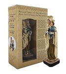 Ferrari & Arrighetti Our Lady of Mount Carmel Small Statue (12 cm) with Gift Box and Paper Bookmark in IT/EN/ES/FR