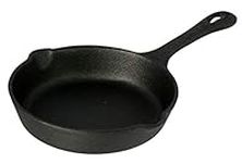 Buckingham Pre-Seasoned Cast Iron Skillet, Frying Pan 16.5 cm for Healthy Cooking-Premium Quality, Black