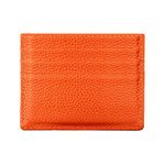 Hibate Genuine Leather Girls Slim Credit Card Holder Sleeve Case Wallet Women Ladies - Orange