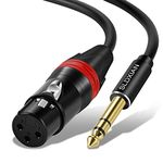 SLDXIAN XLR Female to 1/4 Inch (6.35mm) TRS Cable, Quarter Inch Jack Balanced to XLR Microphone Cable for Guitar, Mixer, Speaker, Playing Live (2Meter, Female)