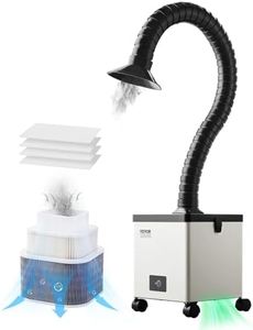 VEVOR Solder Fume Extractor, 85W Brushless Soldering Smoke Absorber with 3-Stage Filters & 3-Speed Adjustment, 200m³/h Strong Suction Solder Smoke Purifier for Soldering, Engraving, DIY Welding, Salon