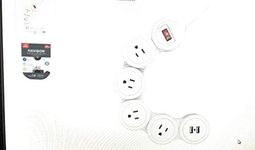 Globe Electric Flexigon Surge Protector Power Strip, 4X 3-Pin Grounded Outlets, 2X USB Ports, 3.1A Combined, White Finish, 6ft Power Cord, 78175