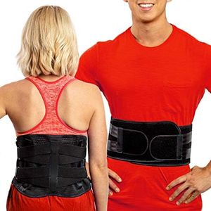 FlexGuard Support Back Brace - Back Support Belts for Men Women, Compression Lower Back Brace for Pain Relief, Strained Muscles, Breathable Lumbar Belts with Functional Pocket for Sciatica