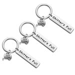 Shitter's Full Keychain HOLLP Happy Camper RV Keychain Camping Keychain Trailer Christmas Vacation Jewelry (3 Pcs Set)