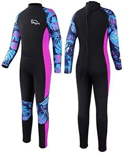 Kids Wetsuit 2.5mm Neoprene, Full Body Youth Wet Suit for Boys Girls, Cold Water Swimming Snorkeling Diving Surfing