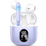 Wireless Earbuds, Bluetooth 5.3 Headphones 2024 Wireless Headphones in Ear with ENC Mic, Bluetooth Earphones Noise Cancelling Ear buds with 50H Hifi Stereo, IP7 Waterproof Headset, USB-C, LED Display