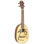 Ortega Guitars Concert Ukulele acoustic - Bonfire Series - Pineapple style - spruce top with laser engraved motif (RUPA5)