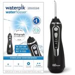 Waterpik Cordless Advanced Water Flosser, 3 Pressure Settings, Dental Plaque Removal Tool, Ideal for Travel or Small Bathrooms, USB Charger, Black, WP-582UK