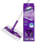 Fabuloso Dry and Wet Sweeper with Bonus 12 Dry Cleaning Pads| Clean Your Floors with Ease | 2-in-1 Sweeping and Light Mopping, Lightweight, Swivel Low-Profile Dust Mop,Purple