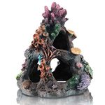 DOHAOOE Aquarium Coral Decoration Fish Tank Rock Mountain Cave Ornaments for Betta Fish