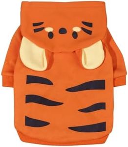 QWINEE Dog Hoodies Chicken Design Cat Dog Clothes Warm Winter Puppy Clothes Chihuahua Outfit Pet Hoodie for Small Medium Dogs Cats Kitten Orange and Yellow Cat XX-Small