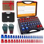 CCFREELIFE Nut and Bolt Thread Checker Standard and Metric Set for Easy Identification of Screw Bolt and Nut Thread Measure Gauge Size Checker (44（21 Metric and 23 Inch）)