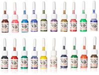 1TattooWorld OTW-C020 Premium Tattoo Ink Set, 20 Color, 5 ml Each